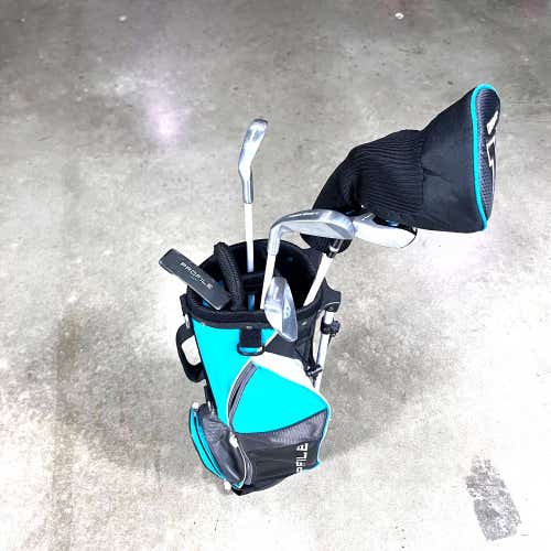 Wilson Profile Club Set Driver 4H Shortiron LongIron PW Putter Junior RH Bag 60"