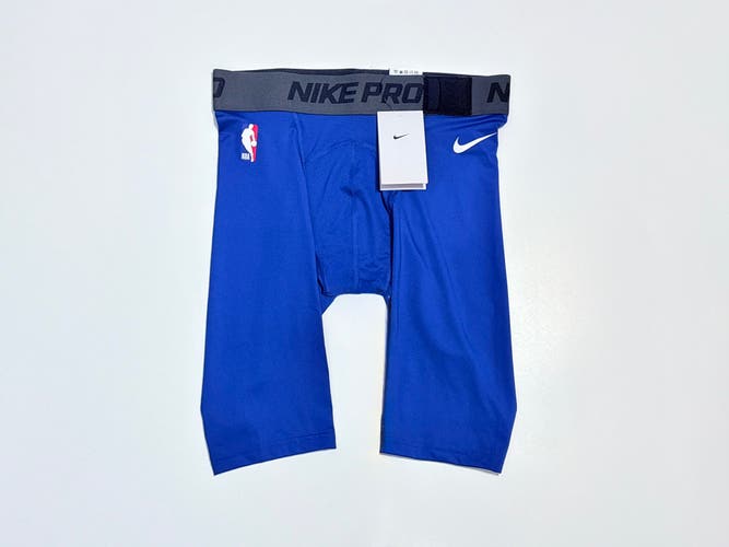 Blue Men’s size Medium-TALL MT Nike Pro NBA Dri-fit Compression Shorts Basketball Tights DN1541-495