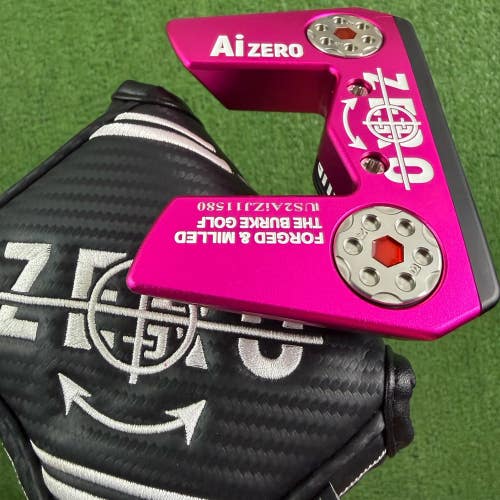 Burke Ai Zero Torque Milled Mallet Putter Pink Black 33.5 Right Handed