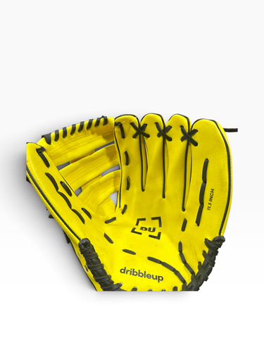 Used DRIBBLEUP GLOVE BB/SB Glove RH Throw Yellow 11 1/2" 11375-S000383388