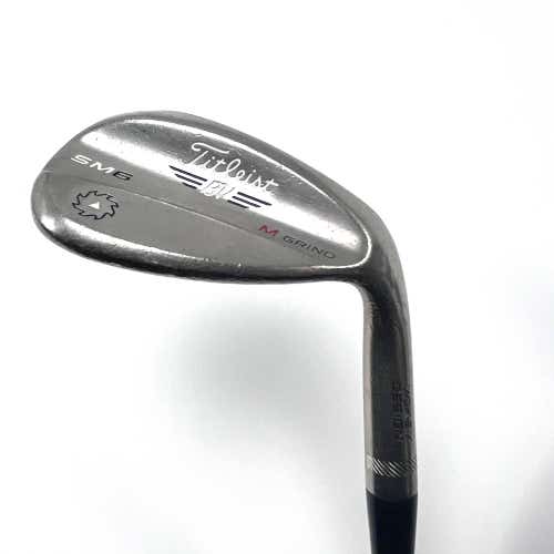 Titleist Vokey SM6 Steel Grey Lob Wedge LW 60* 8 Bounce M-Grind SM6 Wedge RH