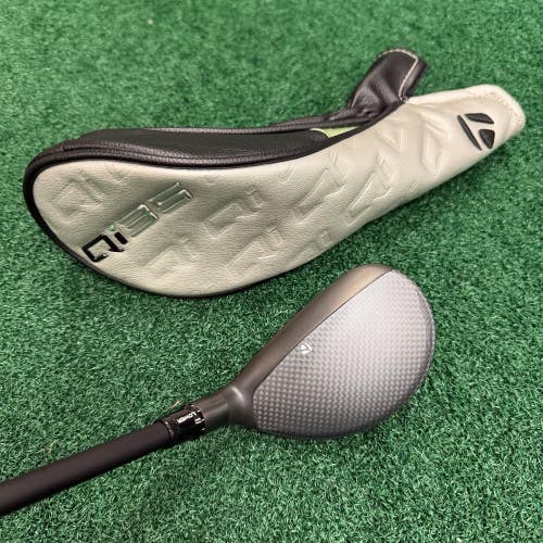 TaylorMade Qi35 Rescue 19 3H Hybrid Stiff Flex REAX 75g Graphite w/HC MINT!