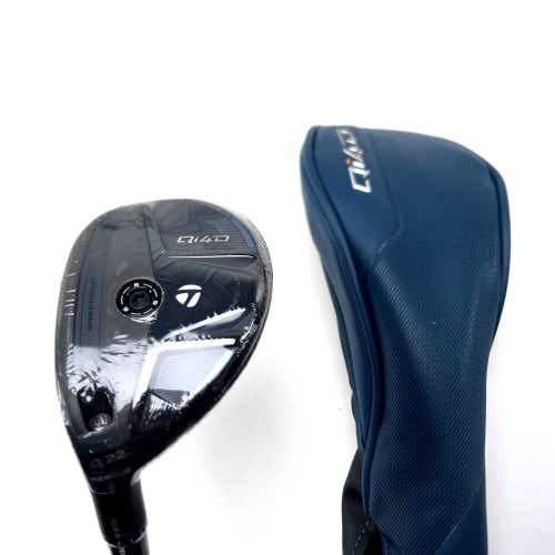 LEFTY TaylorMade Qi4D Rescue 4 Hybrid 22* KBS Reax 65 65g Regular LH NEW