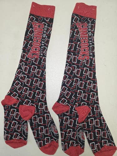 ST15 Mens NCAA SOUTH CAROLINA GAMECOCKS Crew Socks Lot of 2 Pair MEDIUM New