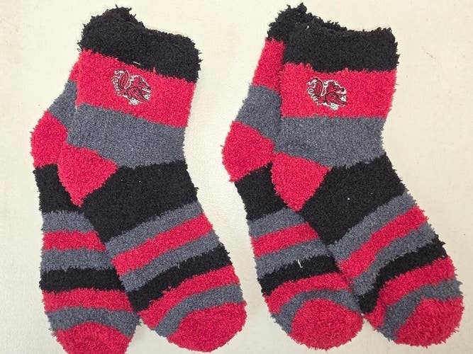 ST16 Mens NCAA SOUTH CAROLINA GAMECOCKS Crew Socks Lot of 2 Pair MEDIUM New