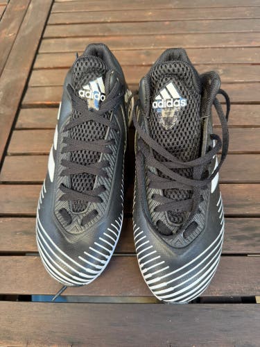 Black Men's Size M 6.0 (W 7.0) Adult Adidas Molded Cleats Cleats (New)