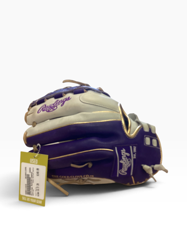 Used Rawlings RLA125-18WPUG BB/SB Glove RH Throw White 12 1/2" 11846-S000111815