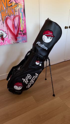 Malbon Golf Black 5 Way Caddy Bag