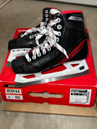 CCM EFlex 6.5 Hockey Goalie Skates Regular Width 6 (New)