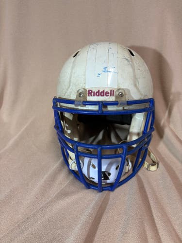 White Youth Large Riddell Speed Helmet (Used)