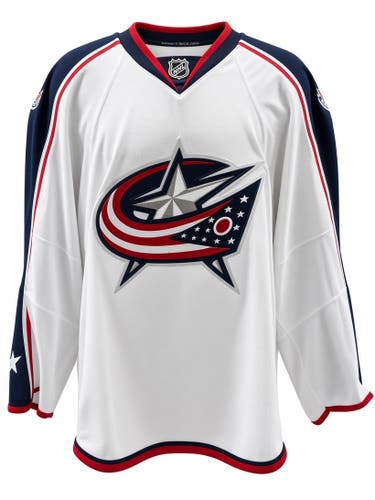 Reebok Edge Columbus Blue Jackets Pro Stock Game Jersey White