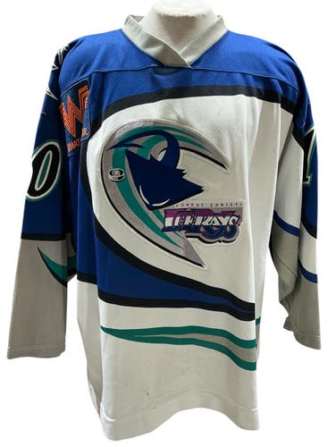 OT Corpus Christi IceRays Pro Stock Game Jersey White Size XXL (Used)
