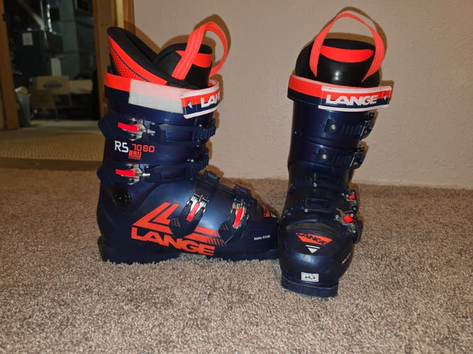 Mondo 24 & 24.5 Unisex Lange Racing RS Ski Boots Soft Flex (Used)
