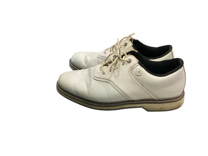 Used Foot Joy Mens Golf Shoes White Senior 8.5 11859-S000034420