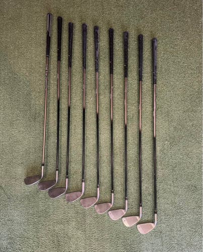 Men's Right Handed Iron Set Stiff Flex Graphite Shaft (9 Clubs) #3 - #9, PW, SW (Used)