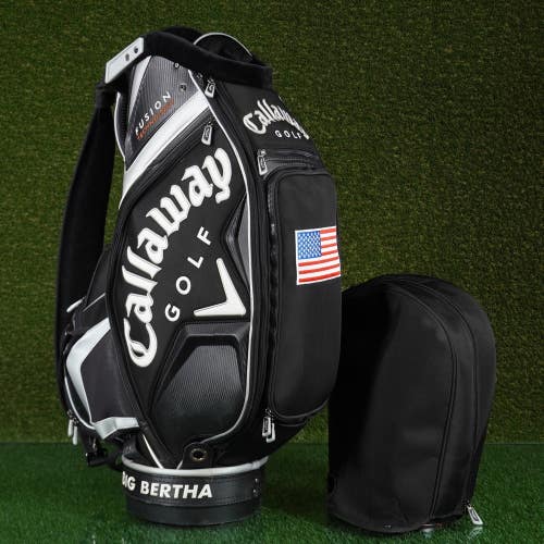 Callaway Big Bertha Fusion Tour i X Series Staff Bag 10 Top 6 Way Hood+USA Flag