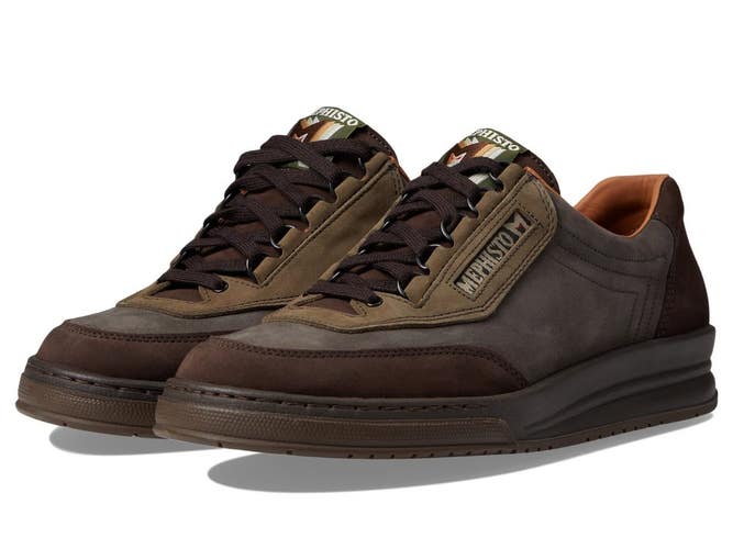 Mephisto Match Sneakers Men's 10.5 D Dark Brown Leather Lifestyle Shoes ZOGG4124