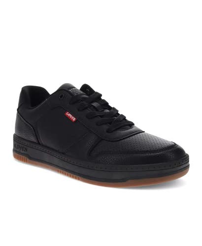Levi's Drive Sneakers Men's US 9.5 Black Faux Leather Lifestyle Shoes ZOGG4052