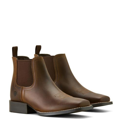 Ariat Booker 10063824 Chelsea Kids US 9 Brown Square Toe Western Boots ZOGG4125