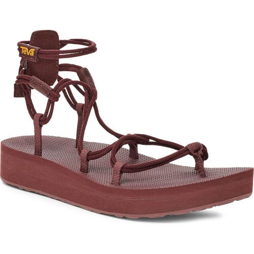 TEVA Midform Infinity 1127890-RUM Sandals Womens 7 B Rum Raisin Strappy ZOGG4157