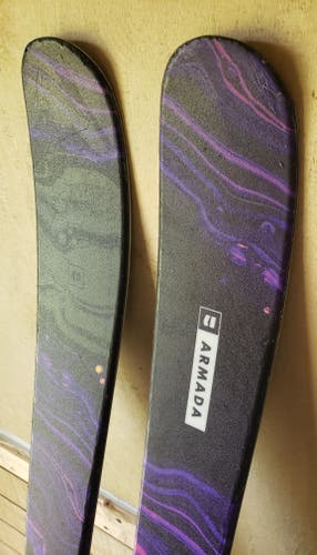 164cm Armada ARW 84 SKIS w/ GRIP WALK Bindings *USED* WOMENS * PART TIP METAL EDGE MISSING*