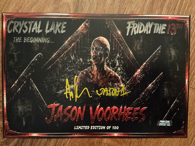 Ari Lehman Autographed Signed 8x12 Photo Jason Voorhees Friday 13th LE 100 COA
