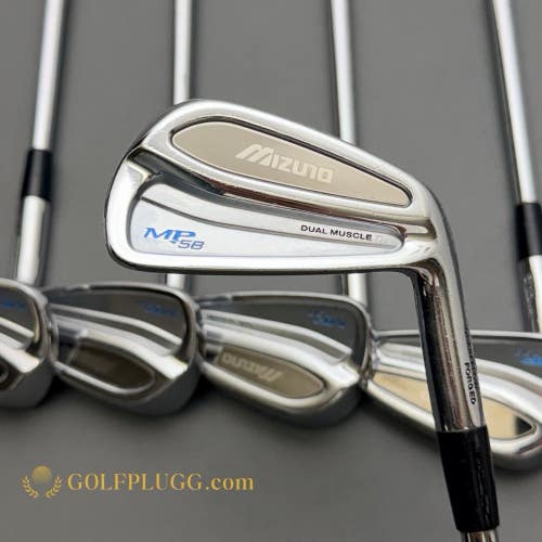 +1 Mizuno MP-58 Iron Set 4-PW / Dynalite Gold Steel, Stiff (246)