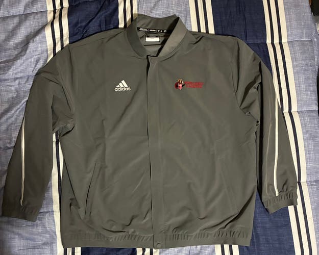 BERGEN CATHOLIC ADIDAS LIGHTWEIGHT BOMBER JACKET XXL (NEW) - GRAY