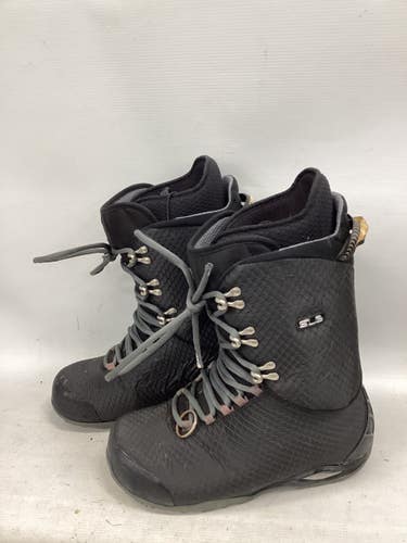 Used Burton SL-6 BOOTS Mens Snowboard Boots Black Senior 9.5 11851-S000053945
