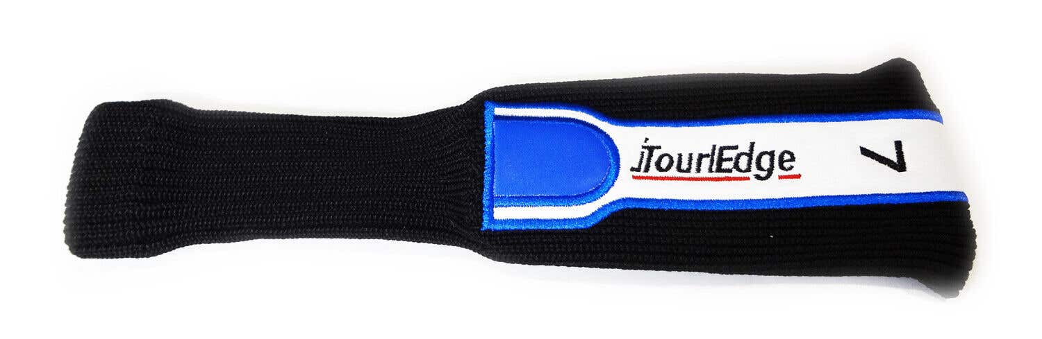 NEW Tour Edge Black/White/Blue 7 Iron/Hybrid Golf Sock Headcover