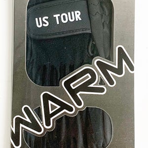 NEW US Tour Warm Winter Glove Pair Black Golf Glove Ladies Small