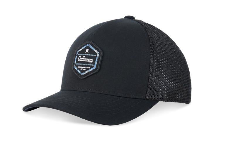 NEW 2026 Callaway Carlsbad Trucker Black Adjustable Snapback Golf Hat/Cap
