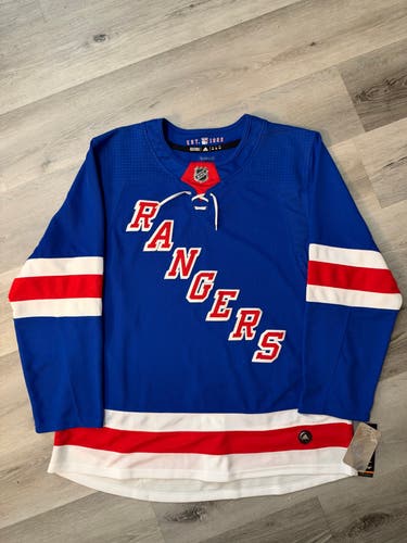 New York Rangers Adidas Authentic Home Jersey Blank - 54