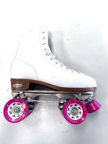 Used Chicago 400 Senior Roller Quad Skates White Senior 8 11860-S000317168
