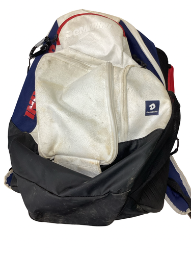 Used Demarini VOODOO OG BB/SB Player Backpack White/Red/Navy 11613-S000191691