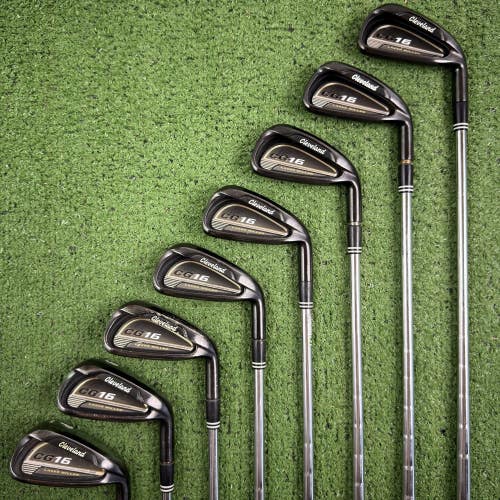 Cleveland CG16 Black Pearl Iron Set 3-PW Traction 85 Stiff Flex Steel +1/2 Long