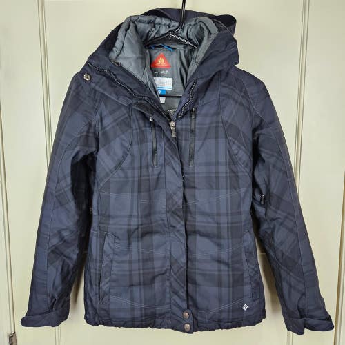 Columbia Whirlbird Jacket Interchange 3 In 1 Black Plaid Omni Heat Women Size XS