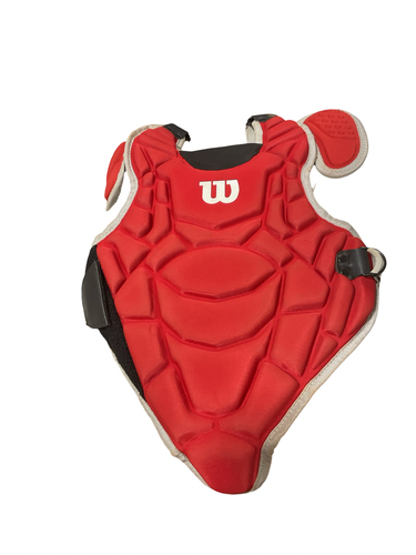 Used Wilson RED/BLACK PROTECTOR Catchers Chest Protector Red Junior 11834-S000058248