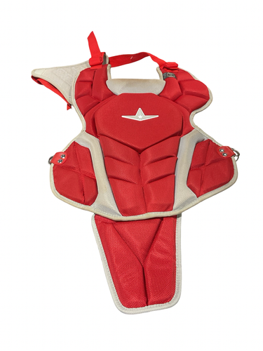Used All Star RED/GRAY Catchers Chest Protector Red Intermed 11834-S000058215
