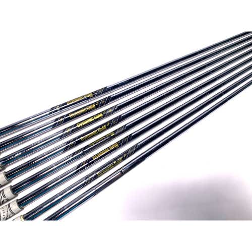True Temper Dynamic Gold S300 Stiff Iron Set of 8 Shafts 34.50''-37.75'' 0.355