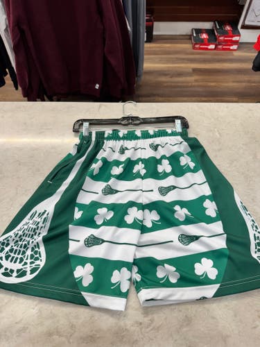 (NEW) Custom Shamrock Lacrosse Shorts - Adult Small