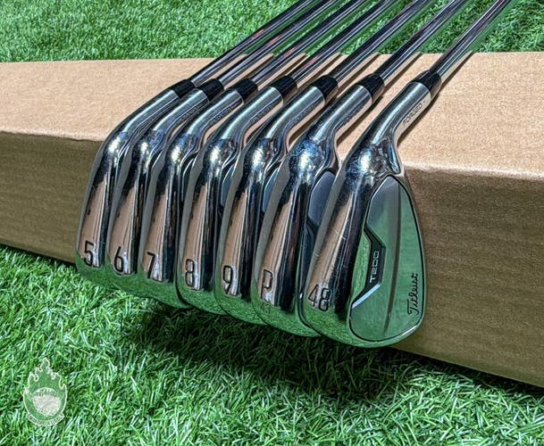 Used RH Titleist T200 Irons 5-PW/AW AMT White S300 Stiff Flex Steel Golf Set