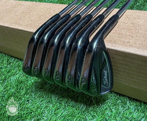 Right Handed Titleist 718 AP2 Black Forged Irons 5-PW S300 Stiff Steel Golf Set