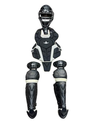Used All Star TOP STAR 12-16 Catchers Chest Protector Black Intermed 11835-S000211290