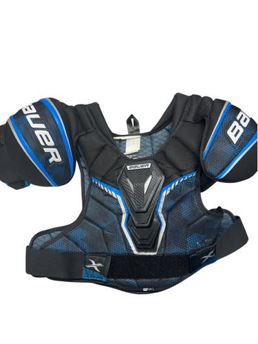 Used Bauer X Senior Shoulder Pads Black And Royal Blue LG 11835-S000213513