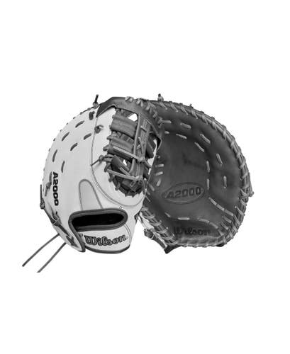 Used Wilson A2000 FP1620 BB/SB First Base RH Throw White And Grey 12 1/2" 11835-S000213611