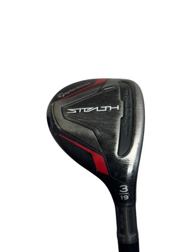 Used Taylormade STEALTH Mens Hybrid Club RH Black 3 Hybrid 11835-S000212986