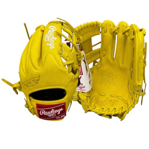 Used Rawlings PROR204W-2Y BB/SB Glove RH Throw Yellow 11 1/2" 11835-S000213721