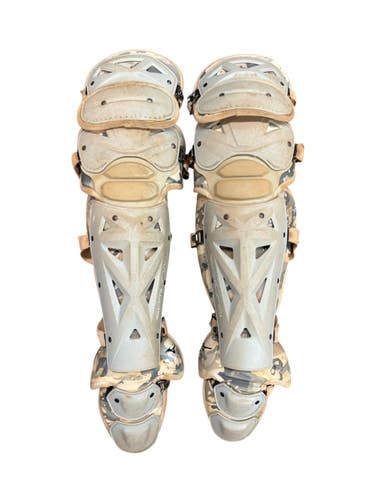 Used Mizuno SAMURAI Catchers Leg Guards Camouflage Adult 11835-S000211986
