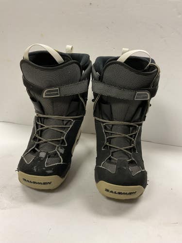 Used Salomon IVY Womens Snowboard Boots Black And Tan Senior 8 11855-S000211480